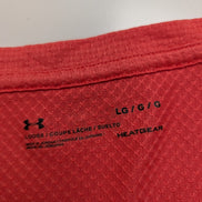 T-shirt de Sport Under Armour HeatGear Femme Corail Taille XL
