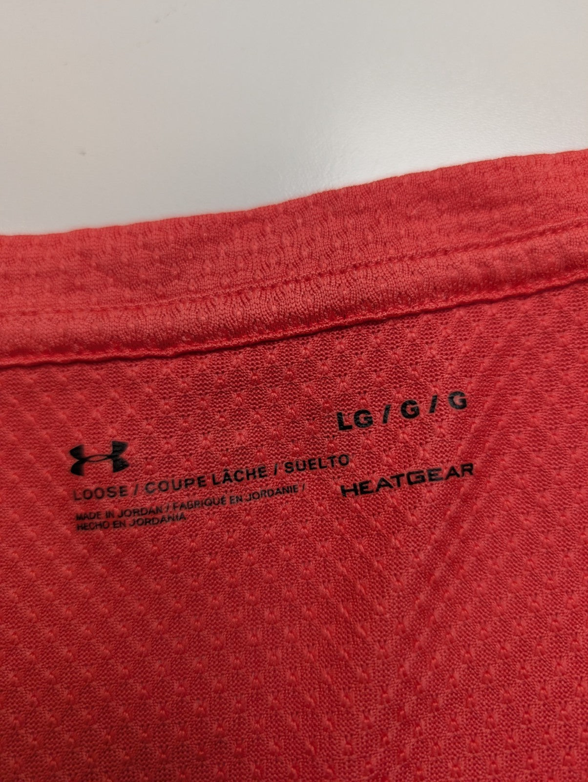T-shirt de Sport Under Armour HeatGear Femme Corail Taille XL