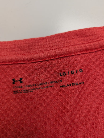T-shirt de Sport Under Armour HeatGear Femme Corail Taille XL