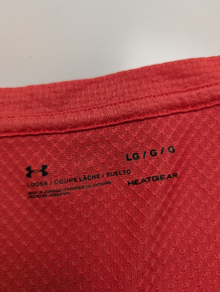 T-shirt de Sport Under Armour HeatGear Femme Corail Taille XL