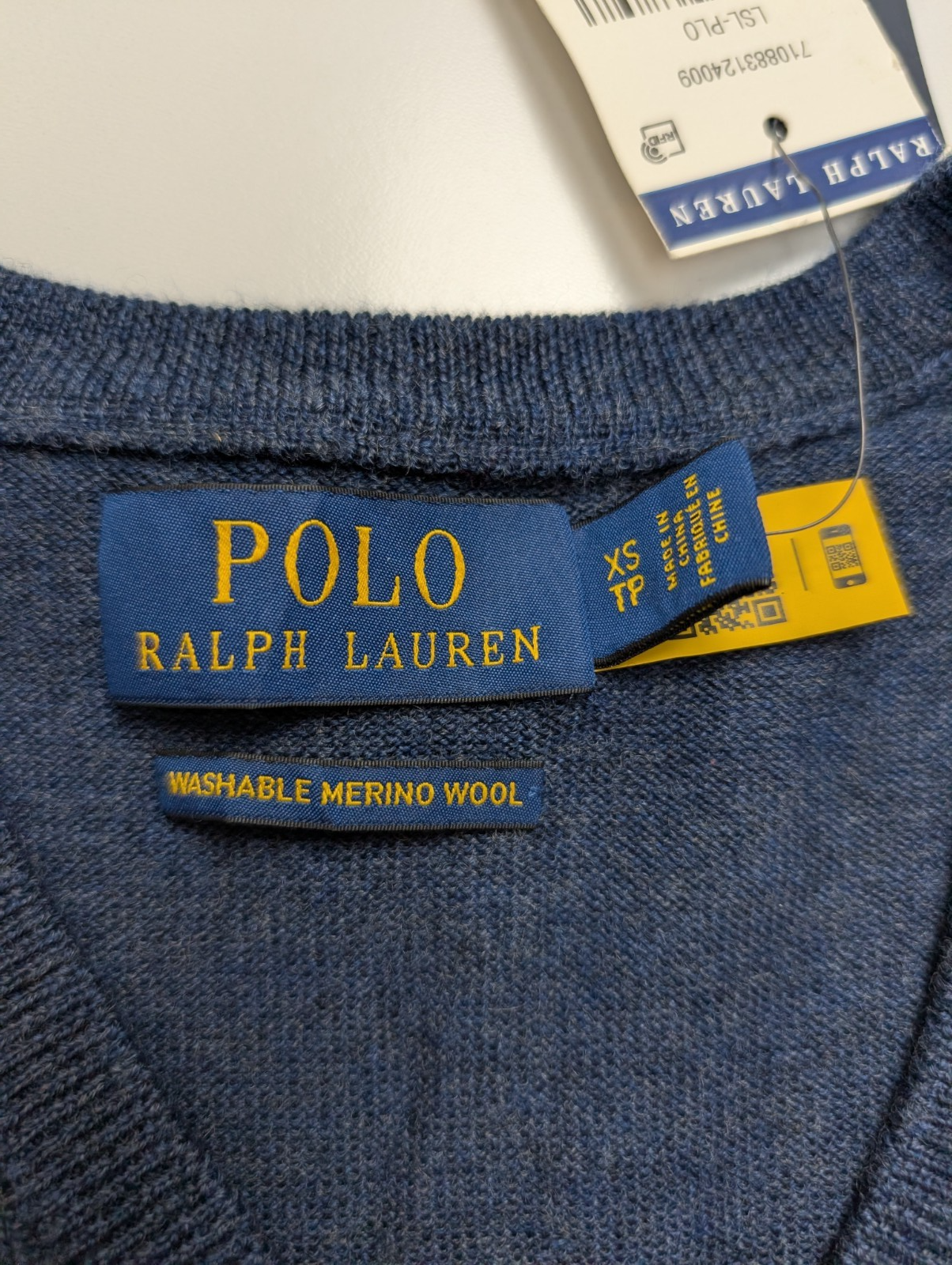 Pull Polo Ralph Lauren Neuf avec Étiquette - 100% Laine Mérinos - Taille XS