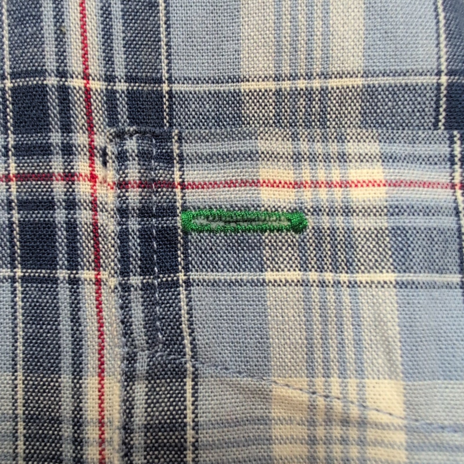 Chemise Tommy Hilfiger Manches Courtes Bleue à Carreaux Coton Logo Brodé T.L