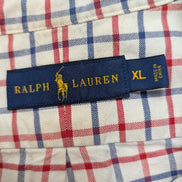 Chemise Ralph Lauren Homme XL Carreau Rouge Bleu Blanc Oxford Classique Boutonné