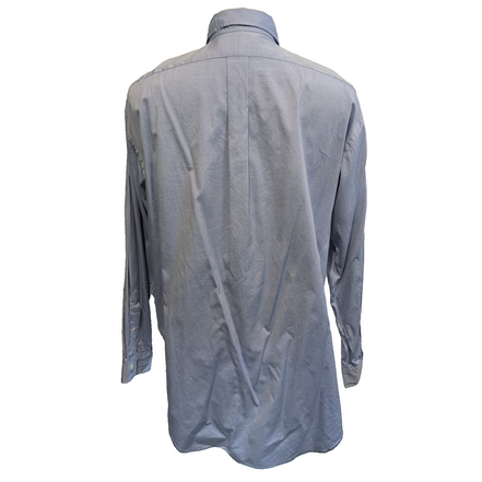 Chemise Ralph Lauren Classic Fit L XL Bleu Clair Coton Made in Hong Kong