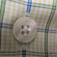 Chemise Brooks Brothers L Vert Bleu Carreaux 100% Coton manches longues
