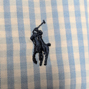 Chemise Polo Ralph Lauren XXL Blake Bleue Carreaux 100% Coton Logo Bleu Marine