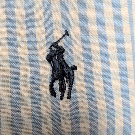 Chemise Polo Ralph Lauren XXL Blake Bleue Carreaux 100% Coton Logo Bleu Marine