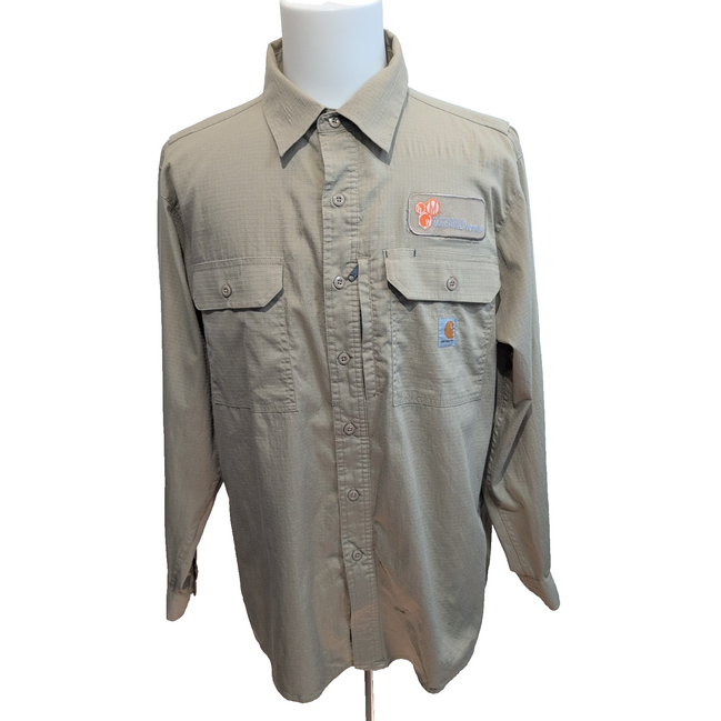 Chemise Carhartt Ripstop L Beige Workwear Ventilée Poches manches longues