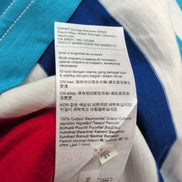 Haut Esprit Femme L Blanc Rayures Bleu Rouge 100% Coton Neuf Étiquette