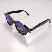 Lunettes de soleil Femmes Camouflage Jaune Violet Bleu Verres Ronds Iridium Y2K