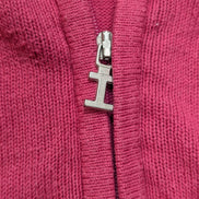 Pull Izod Rose Col Montant Zippé Stretch Coton Taille L
