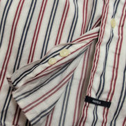 Chemise Nautica Traveller Twill L Rayures Rouge Blanc 100% Coton manches longues