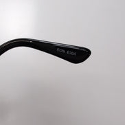 Lunettes de soleil Y2K Ovales Métal Gris Anthracite Branches Larges Noir Brillan