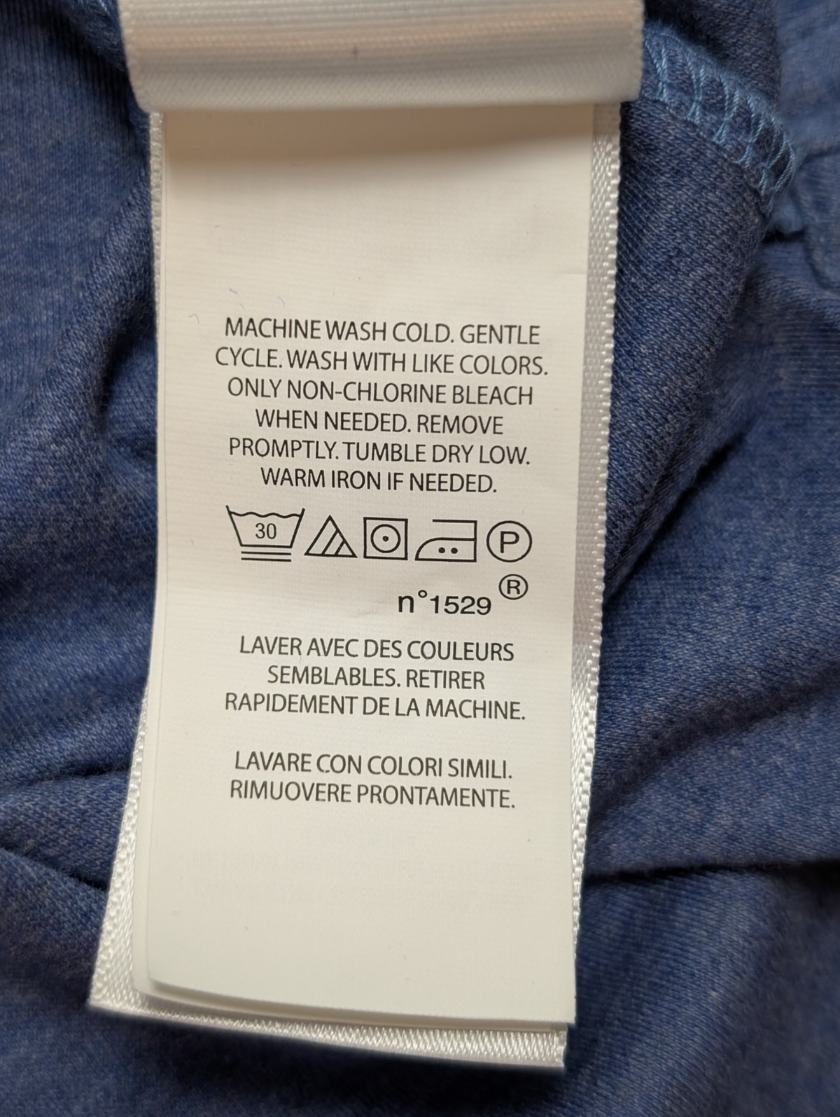 Polo manches courtes Polo Ralph Lauren XL bleu chiné logo orange Pima Soft Touch
