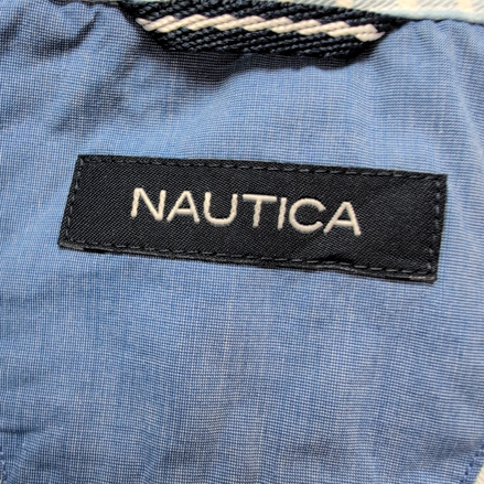 Chemise Nautica bleu ciel petits carreaux manches longues 1 poche M