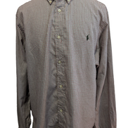 Chemise Ralph Lauren XXL Flanelle Carreaux Rouge Noir Shirt Button Down 3153