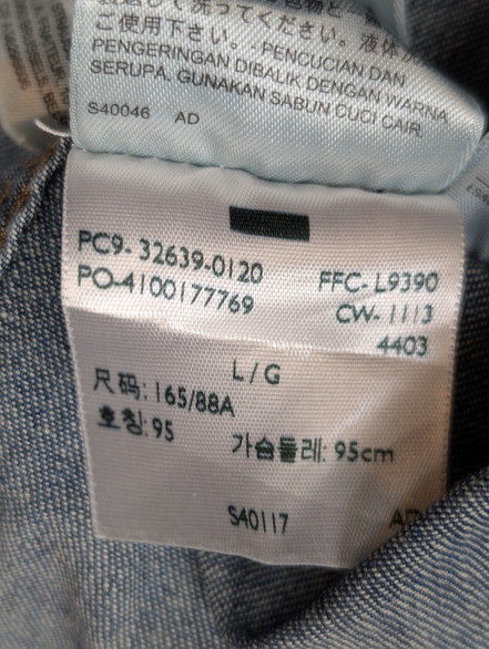 Chemise LEVI'S Femme Western Jean Denim Bleu Manches Longues - Taille L