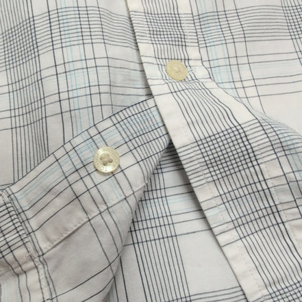 Chemise Tommy Hilfiger Manches Courtes Bleue et Blanche à Carreaux Taille L