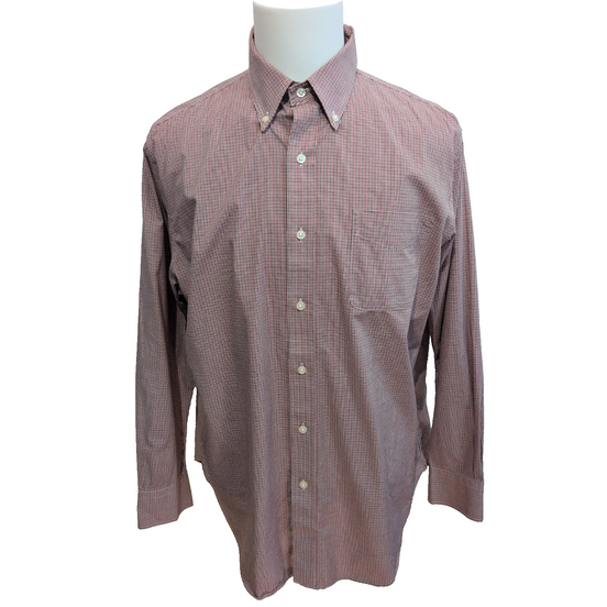 Chemise Lauren Ralph Lauren XL rouge micro carreaux Classic Fit stretch