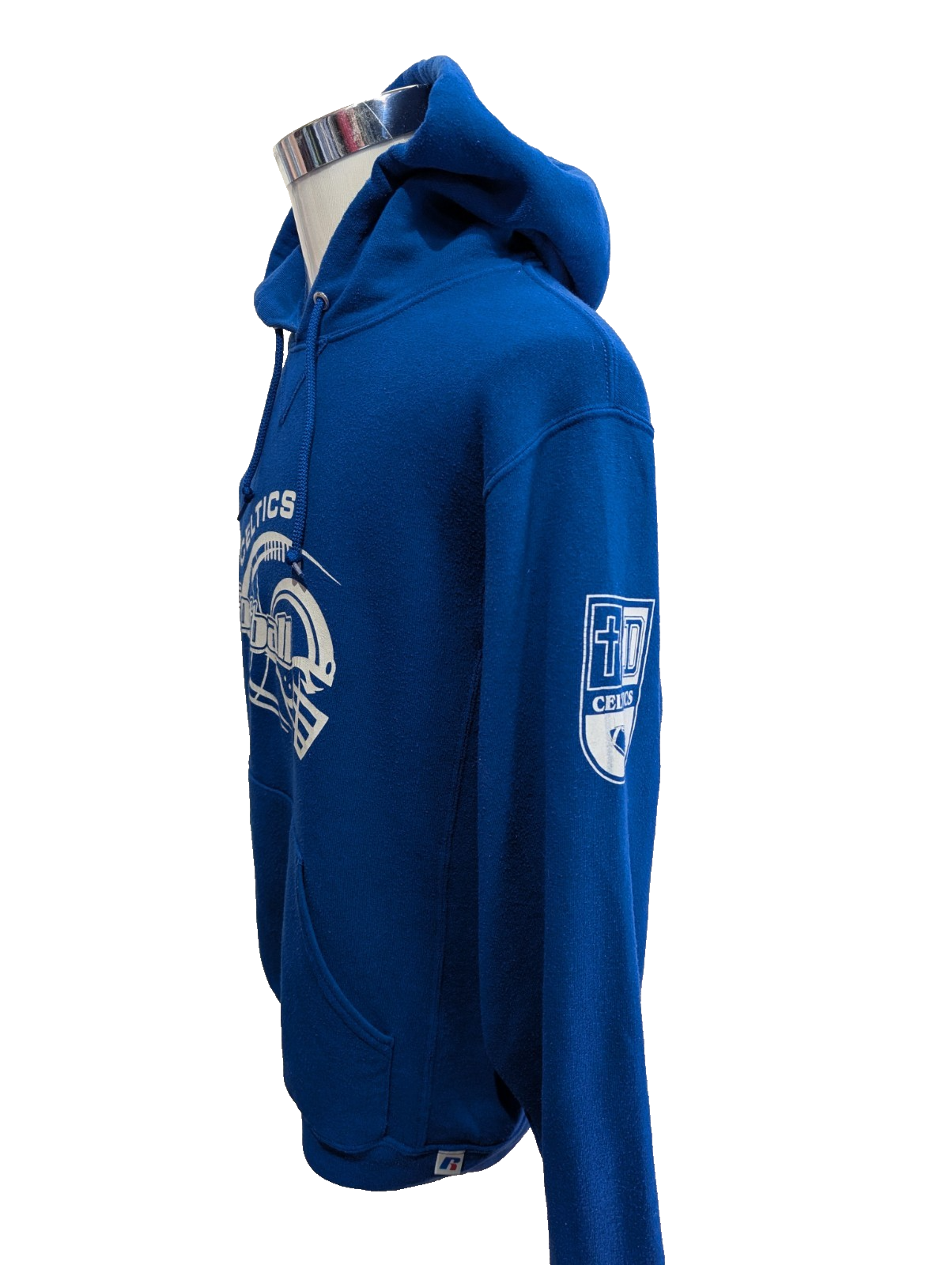 RUSSELL ATHLETIC Sweat à Capuche S Bleu CELTICS Football VINTAGE Hoodie US
