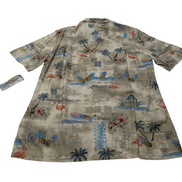 Chemise hawaïenne Batik Bay flamand rose manches courtes taille M