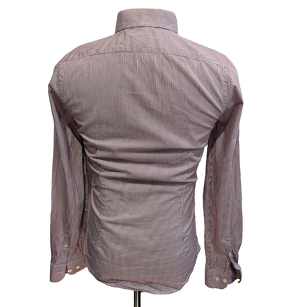 Chemise Express XS Bordeaux Rayures Extra Slim Fit manches longues