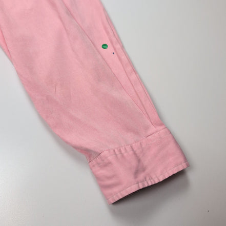 Chemise Ralph Lauren XL XXL Rose Pâle Classic Fit Coton Logo Marron