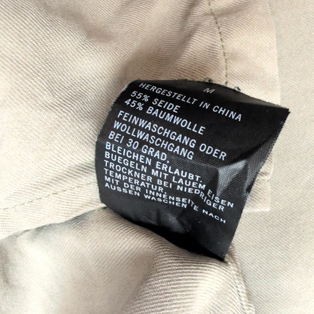 Chemise Nautica M Kaki Unie Logo Ton sur Ton Rayonne Coton Manches Courtes