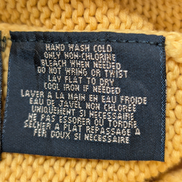 Pull POLO Ralph Lauren - Col rond Jaune 100% Coton - Coupe étroite - Taille L/S