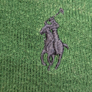 Pull Fin Polo Ralph Lauren Vert Col V Taille XL 100% Coton Pima | 542WSR