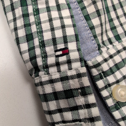 Chemise Tommy Hilfiger CHEERS!! Homme L Classic Fit Verte Carreaux Coton