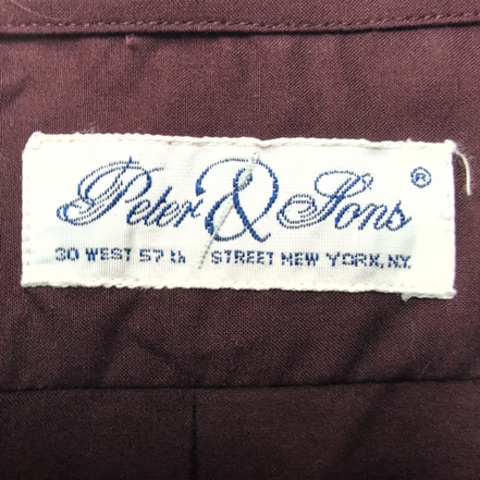 Chemise Peter & Sons New York L Made in Italy Neuve Unie Manches longues