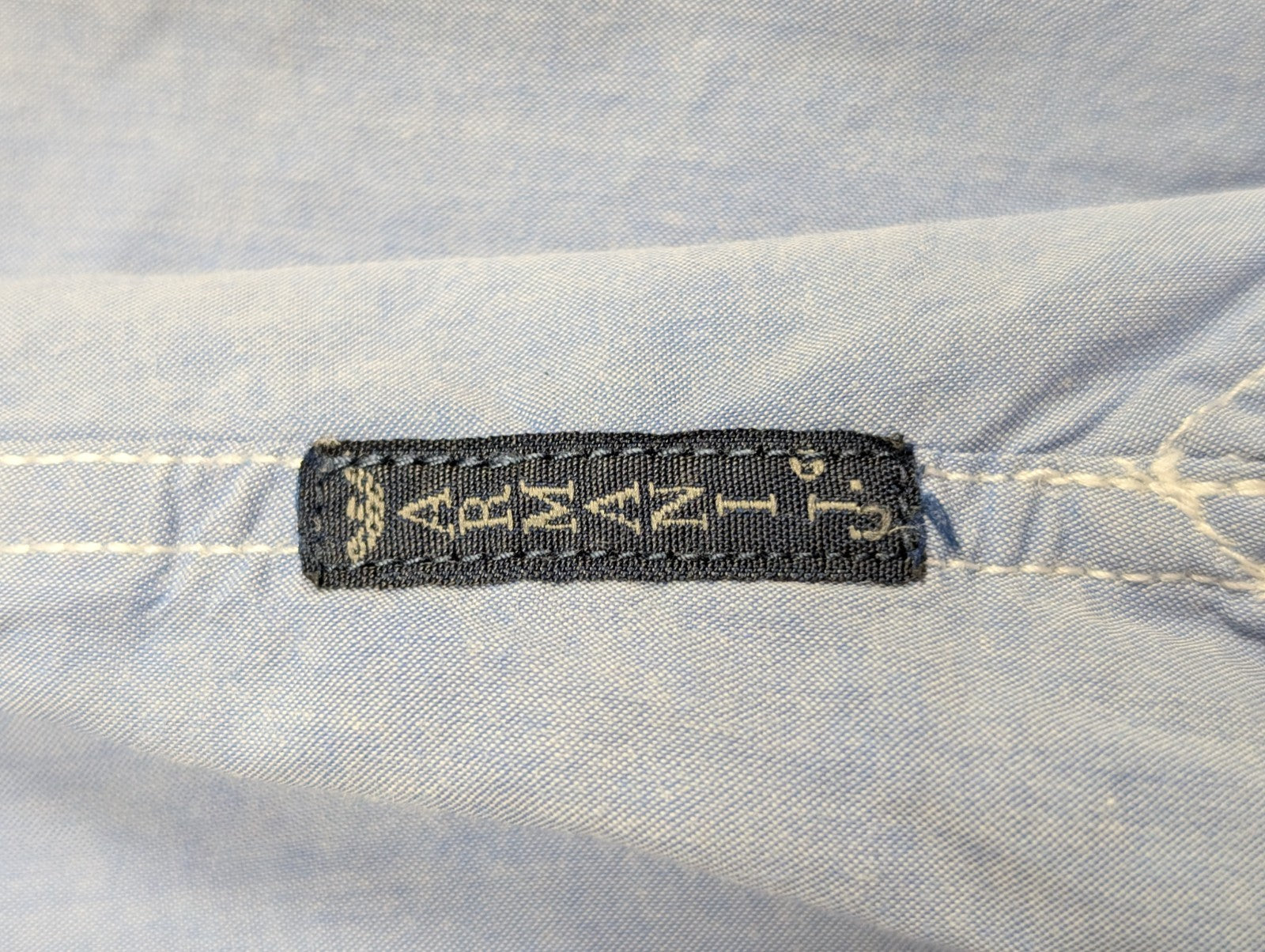 Chemise Armani Jean bleu uni taille M #265m