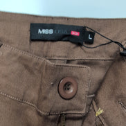 Ensemble Femme MISS USA Veste + Short Marron 100% Coton Taille L Neuf