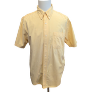 Chemise Chaps jaune pastel avec poche et logo manches courtes coton taille L