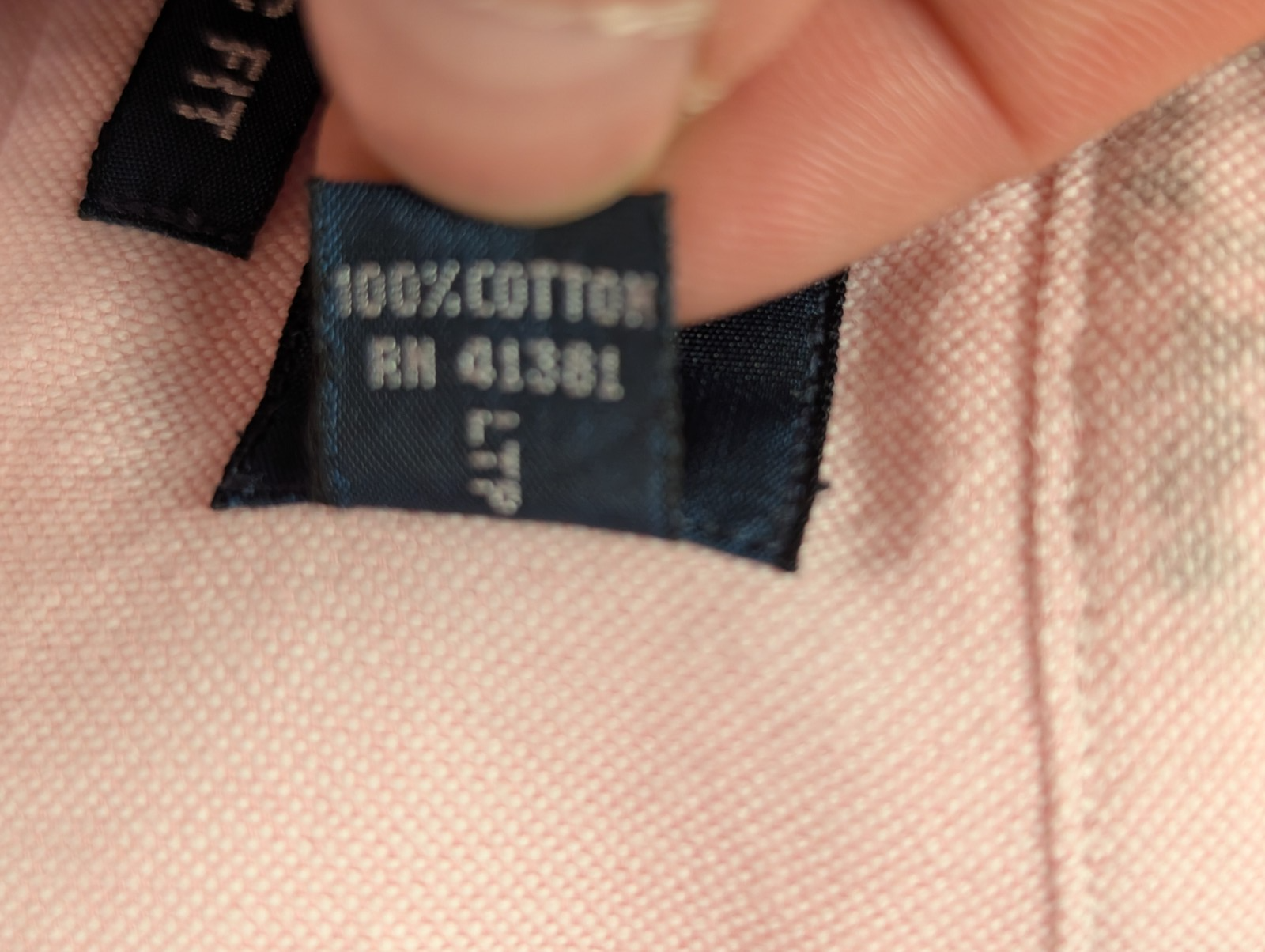 CHEMISE Ralph Lauren Homme L/XL CLASSIC FIT Rose Poudré Logo Marron Poche