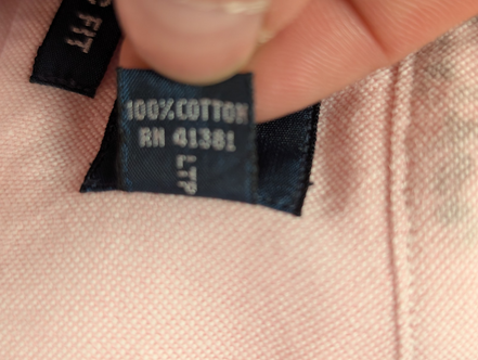 CHEMISE Ralph Lauren Homme L/XL CLASSIC FIT Rose Poudré Logo Marron Poche