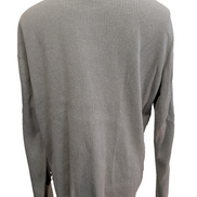 Pull POLO RALPH LAUREN Gris Maille Côtelée Logo Drapeau USA Taille L Coton Luxe
