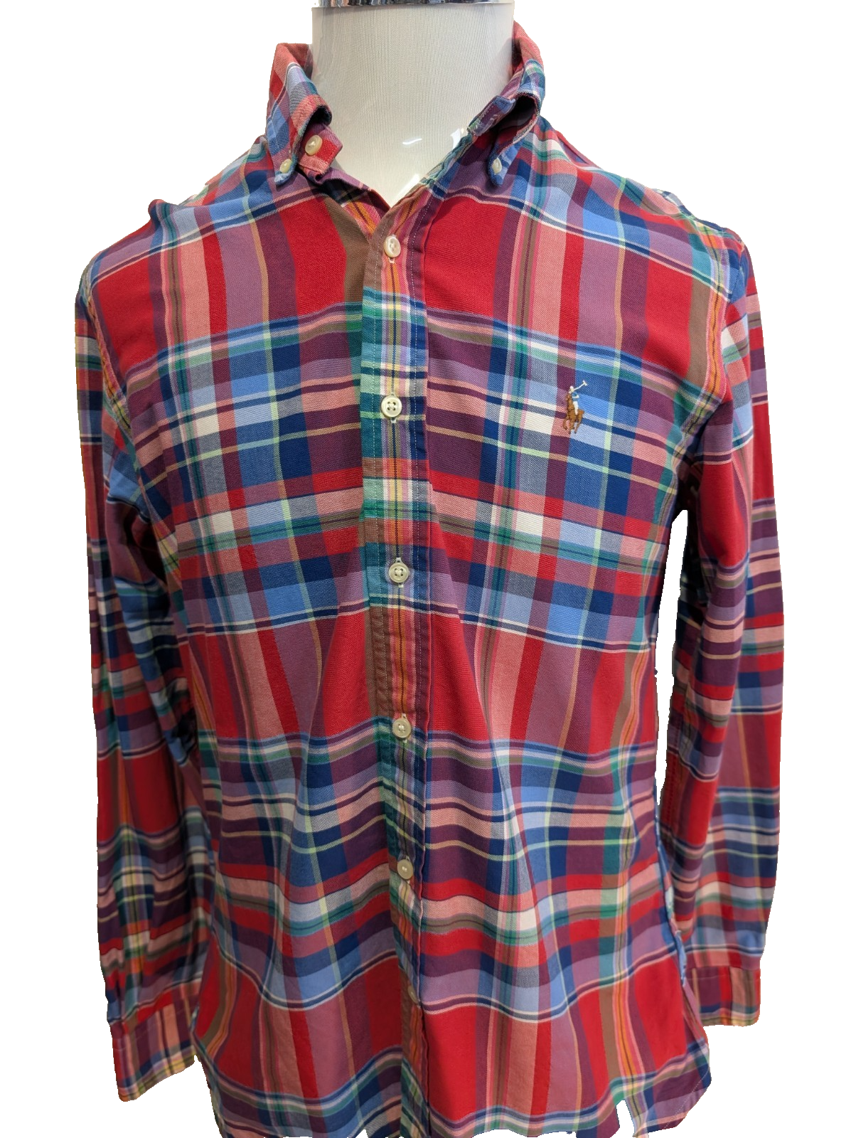Chemise Ralph Lauren Shirt S Carreaux Multicolores Classic Fit Button Down QR