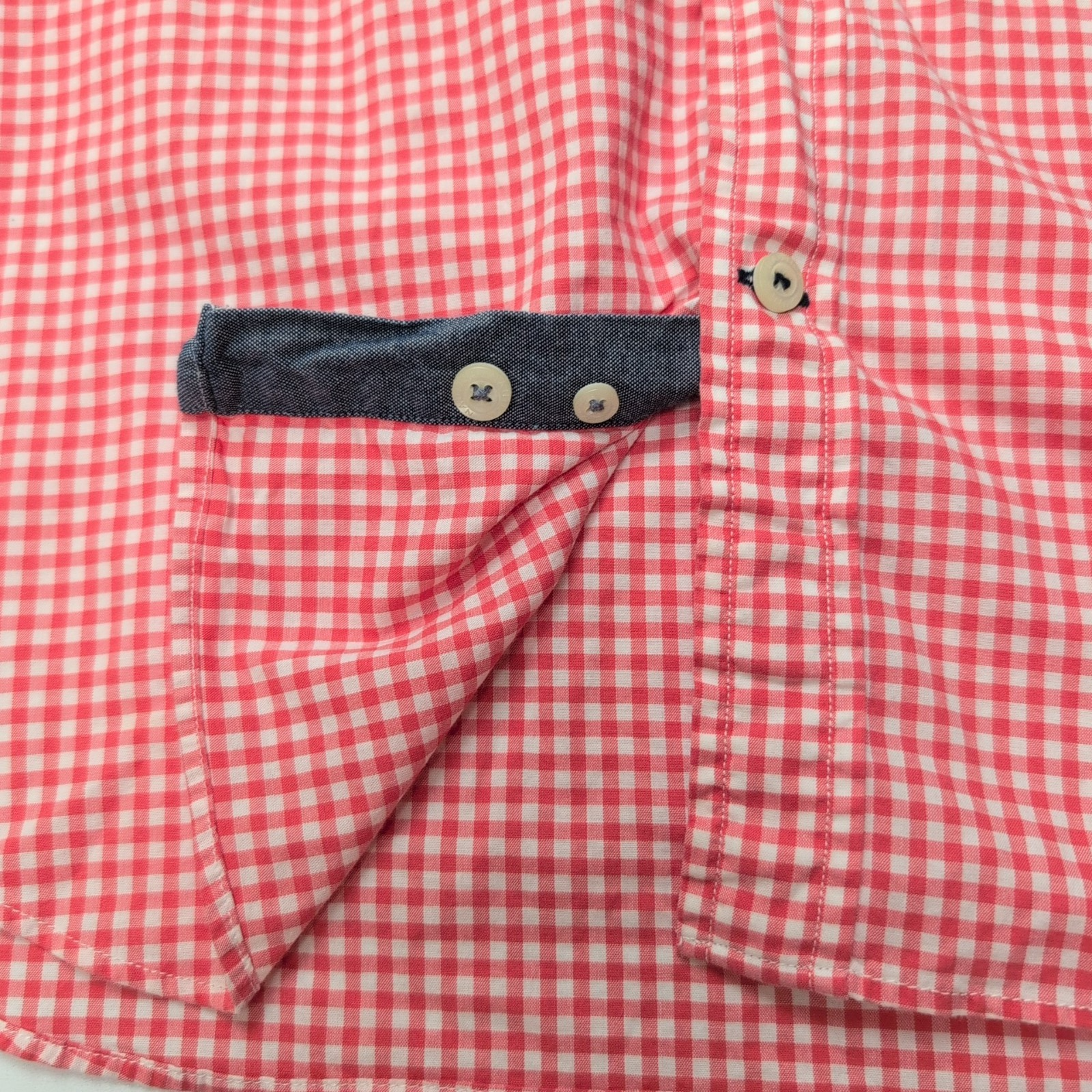 Chemise Nautica M Classic Fit Made in Mauritius Rouge a carreaux Manches Longues
