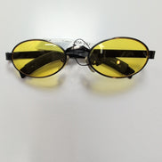 Lunettes de soleil Y2K branche large métal gris brossé robustes 🦾
