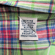 Chemise Ralph Lauren Blake L Carreaux Vert Rouge Manches Courtes Button Down 
