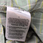 Chemise Carhartt Relaxed Fit L Vert Carreaux Manches Courtes Poches