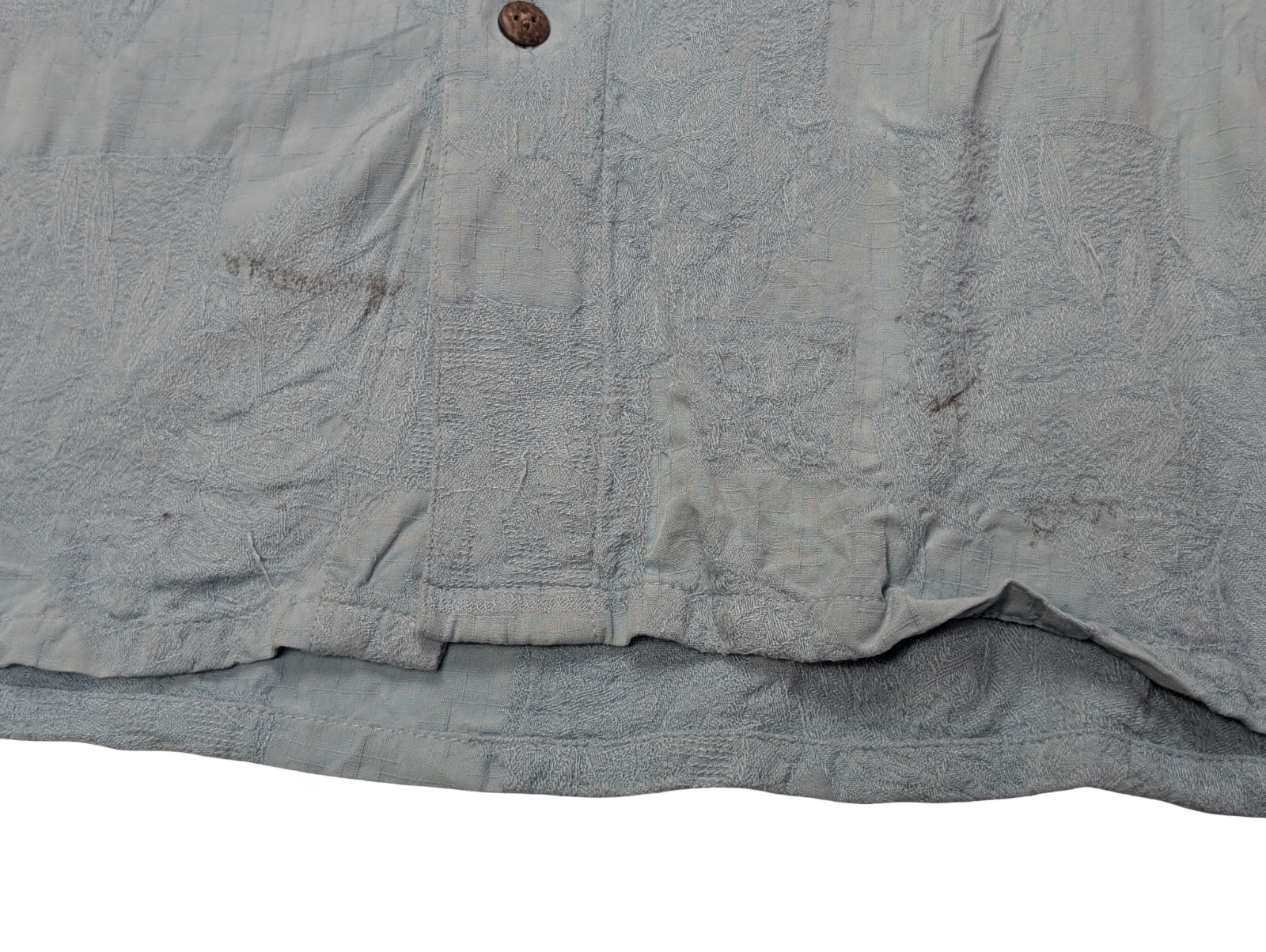 Chemise hawaïenne  turquoise Batik Bay manches courtes taille L #674 hawaien