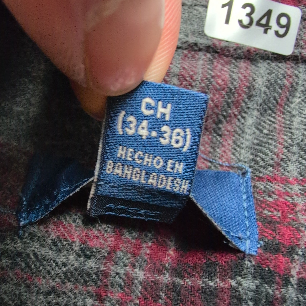 Chemise George S Flanelle Carreaux Rouge Gris 2 Poches manches longues