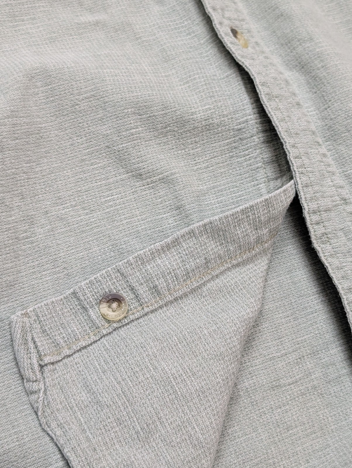 Chemise 2 poches L.L. Bean verte pâle manches courtes taille XL