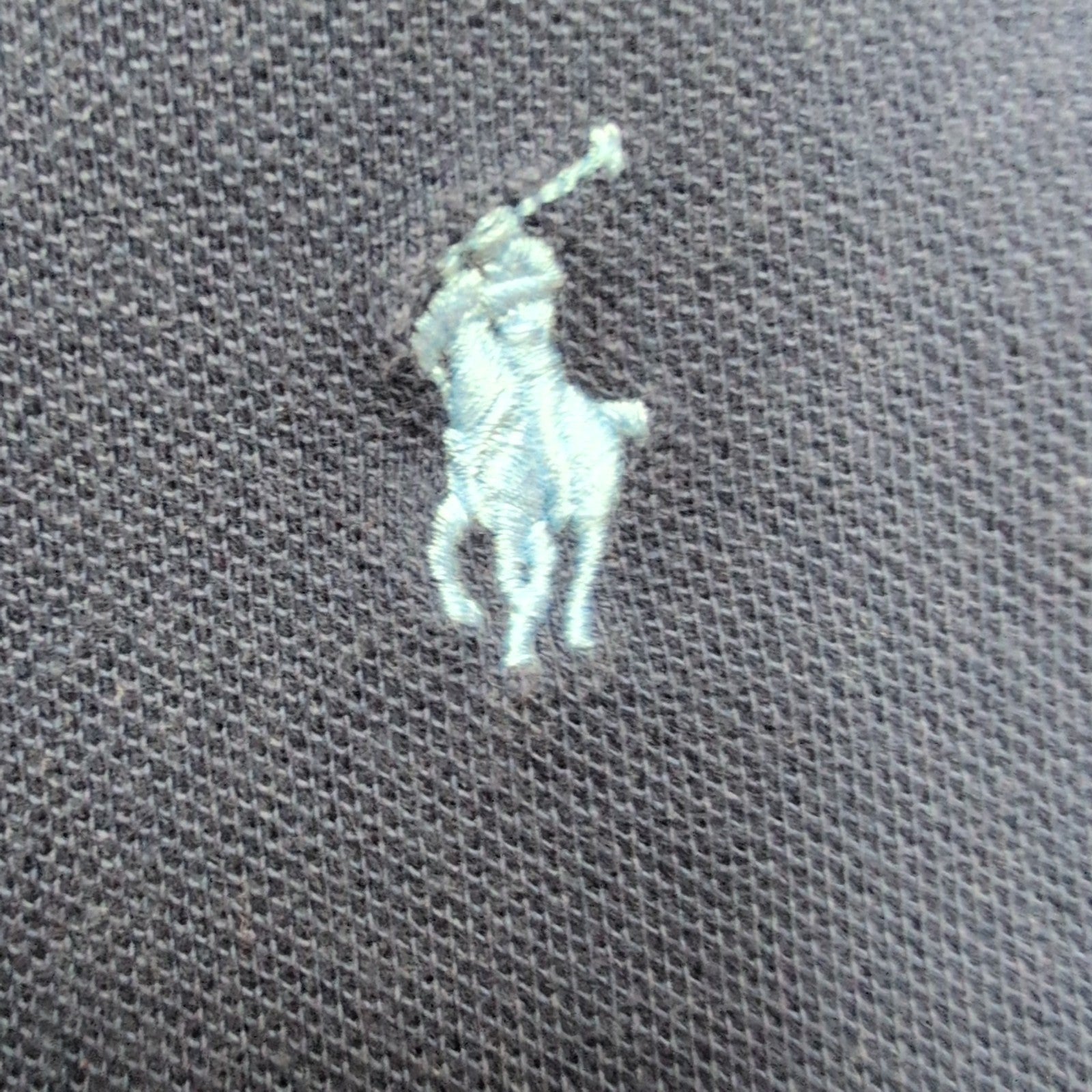 Polo Ralph Lauren Homme L Bleu Marine Logo Bleu Ciel Polo Manches Courtes