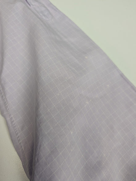 Chemise Polo Ralph Lauren Shirt L XL Andrew Lila Micro-Carreaux Col Mao Officier
