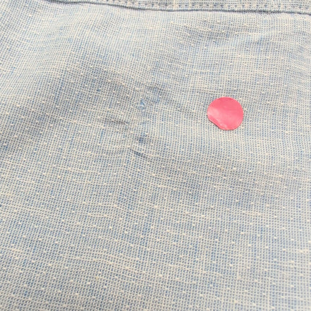 Chemise Tommy Hilfiger Homme Taille S Bleu Clair Lin Coton Logo Brodé