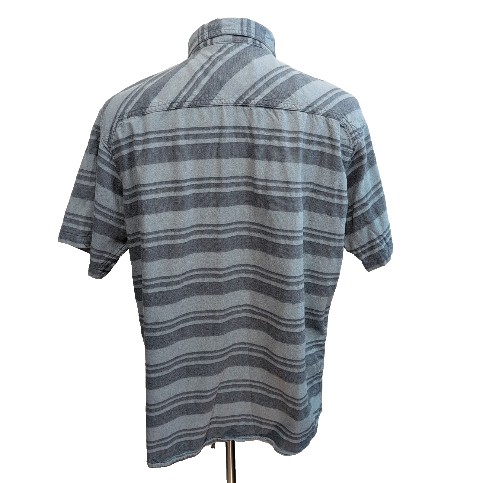 Chemise Columbia Omni Wick L Gris Rayures Manches courtes 100% Coton